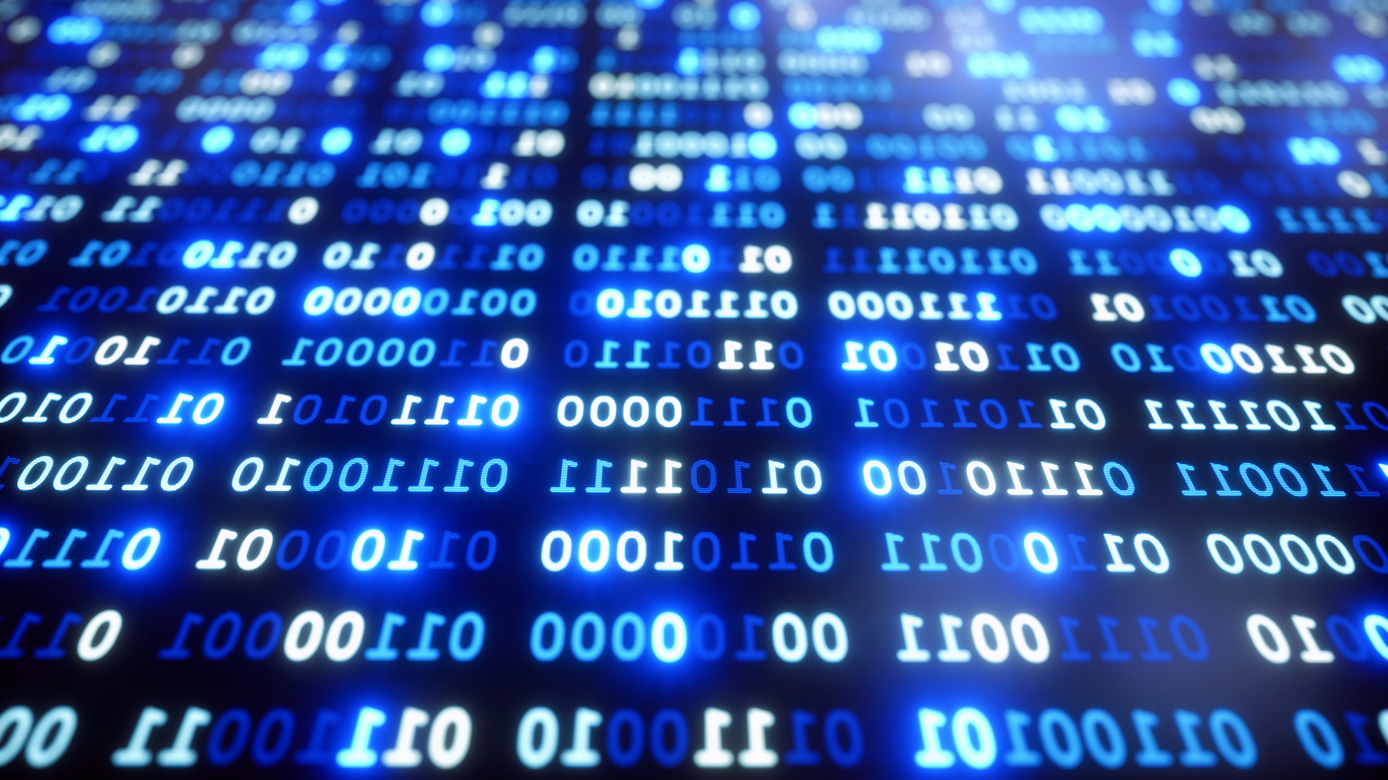 binary code on a computer screen
